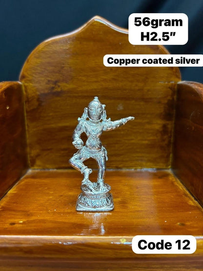 copper made silver coated krishna /udupi krishan /bala krishan /navaneetha krishna