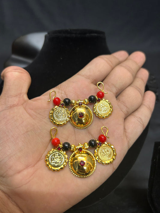 Panchaloha made gold polished set of 2 Mangalya thalis