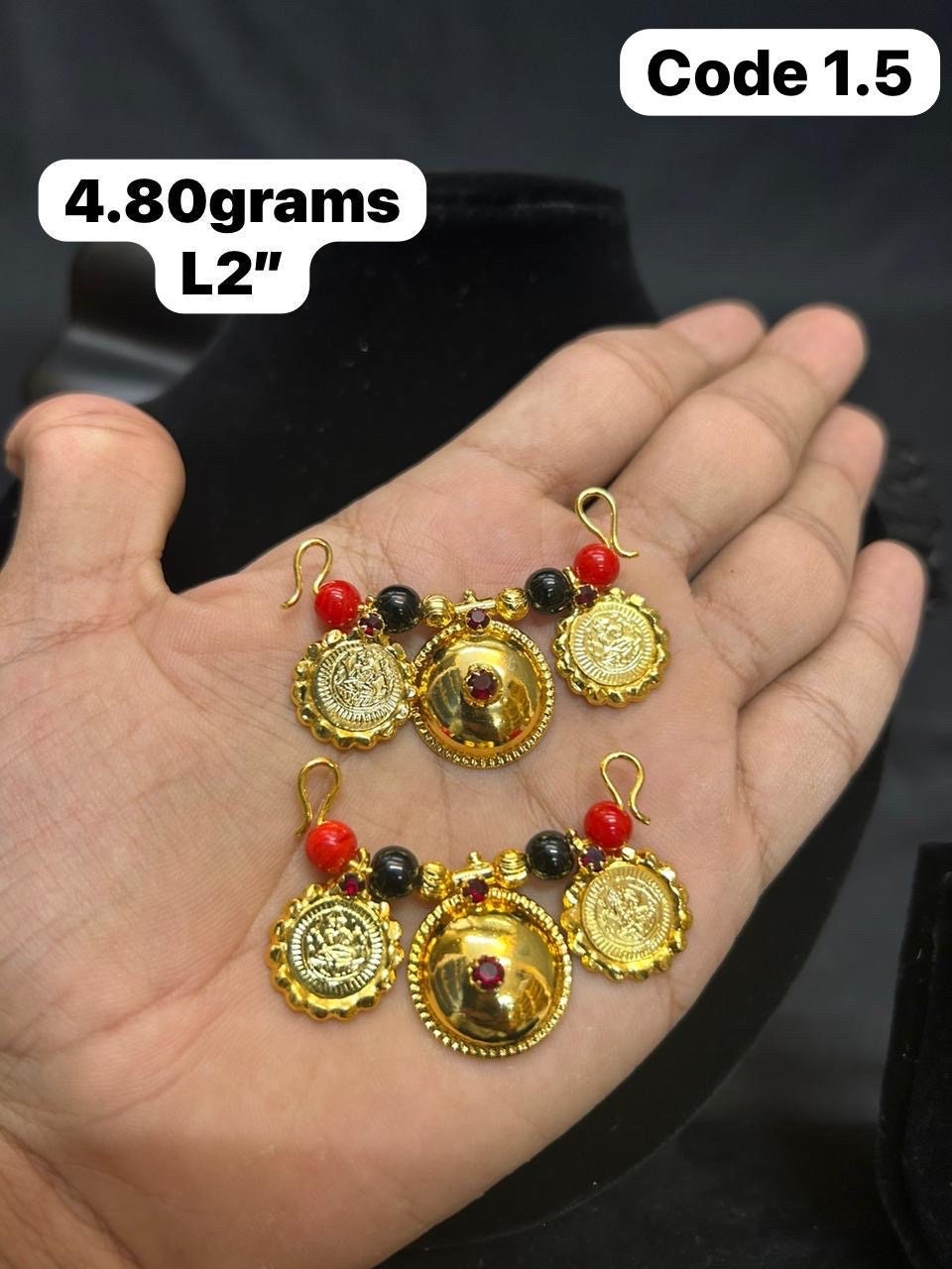 Panchaloha made gold polished set of 2 Mangalya thalis