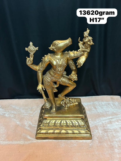 Panchaloha handcrafted Bhu varaha swamy/ varaha swamy