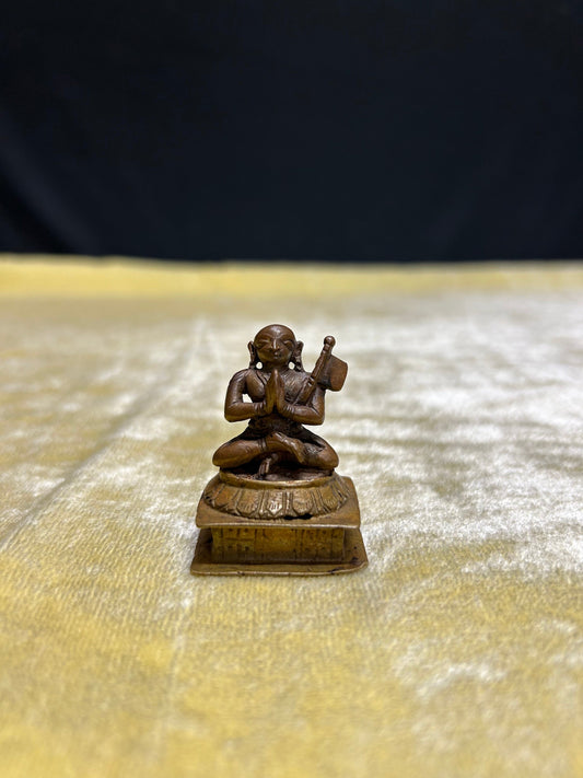 Vintage copper made cute idol of ramanujar