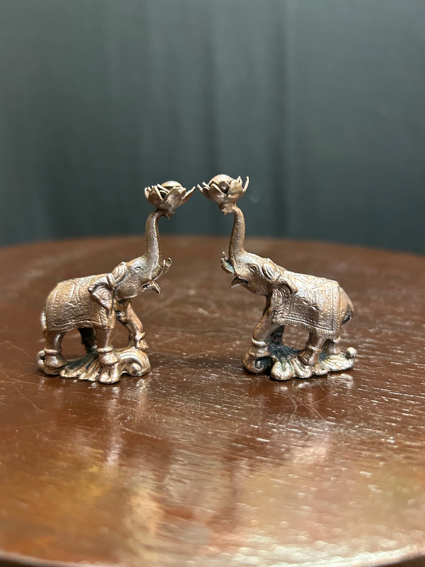 Copper made elephants set of 2