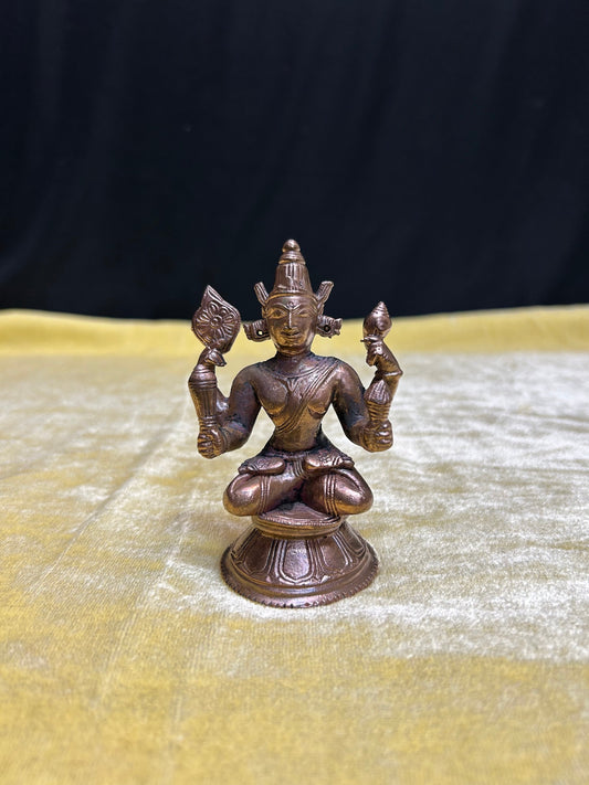 copper idol of yoga narayana idol