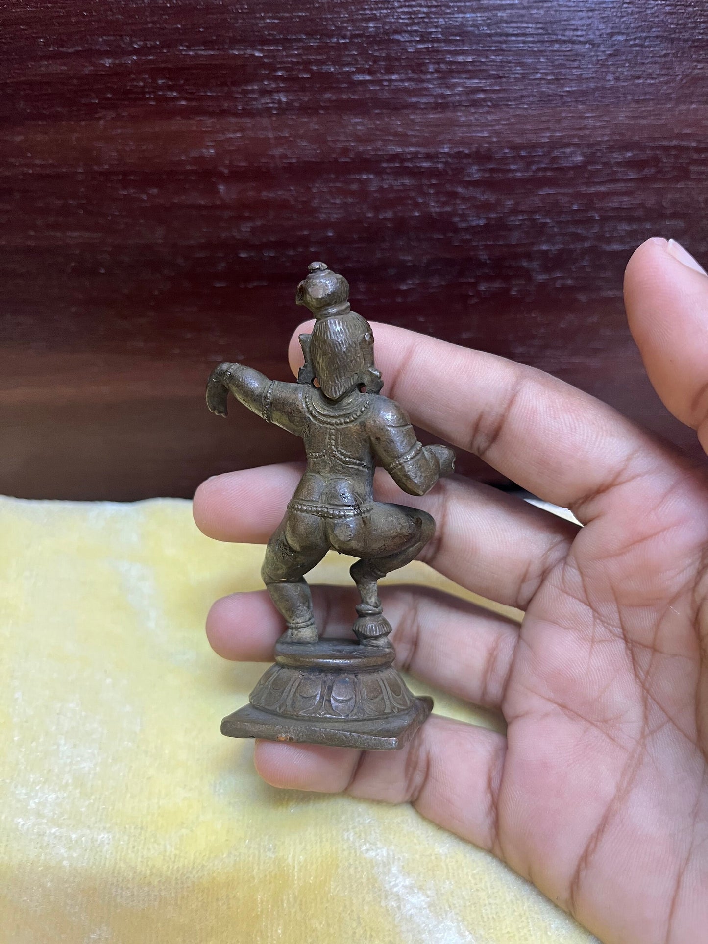 Vintage bronze idol of krishna