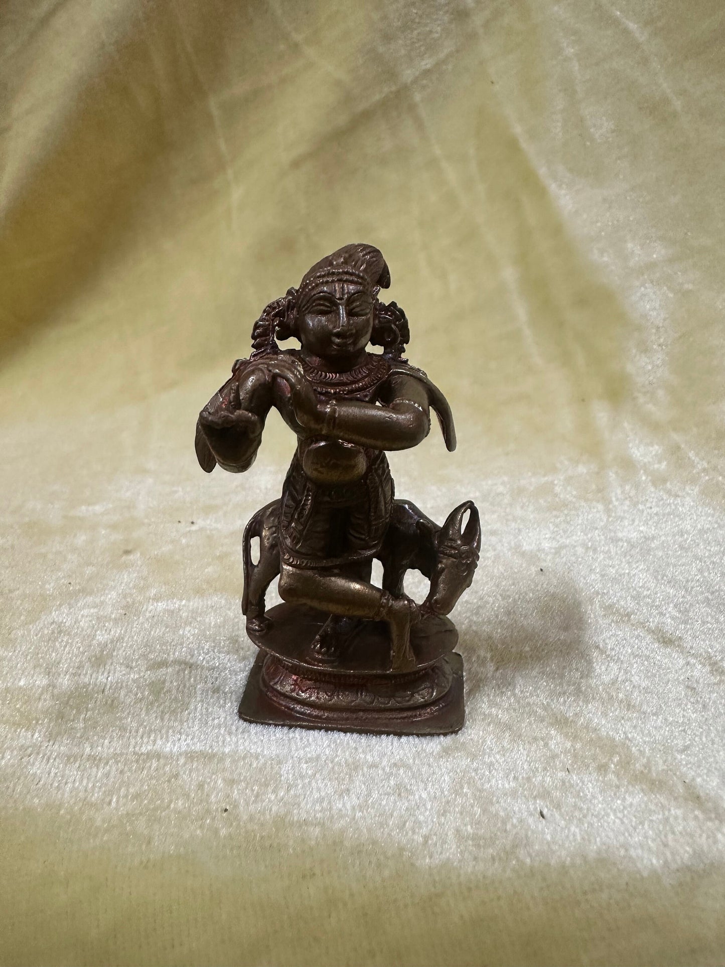 copper made cowkrishna / flueting krishna / gopalakrishna