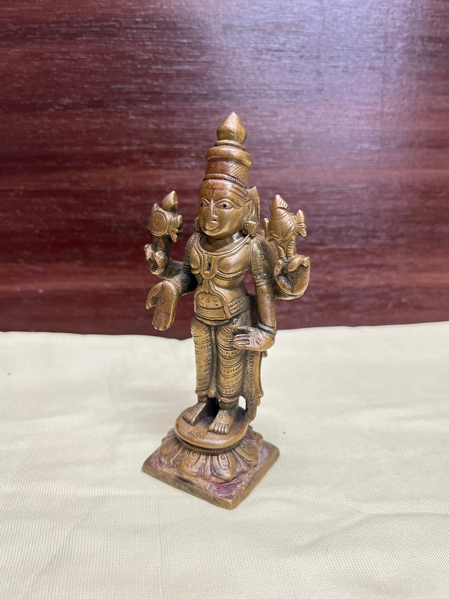 Vintage bronze made srinivas sridevi bhudevi set