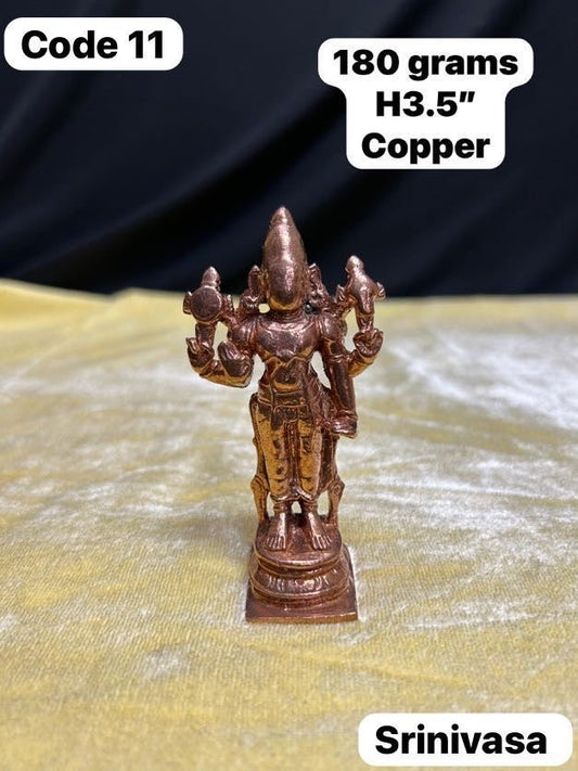 Prasiddh copper idol present copper idol of srinivasa swamy