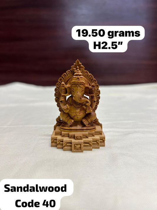 Sandalwood made Ganesha idol hoysala style