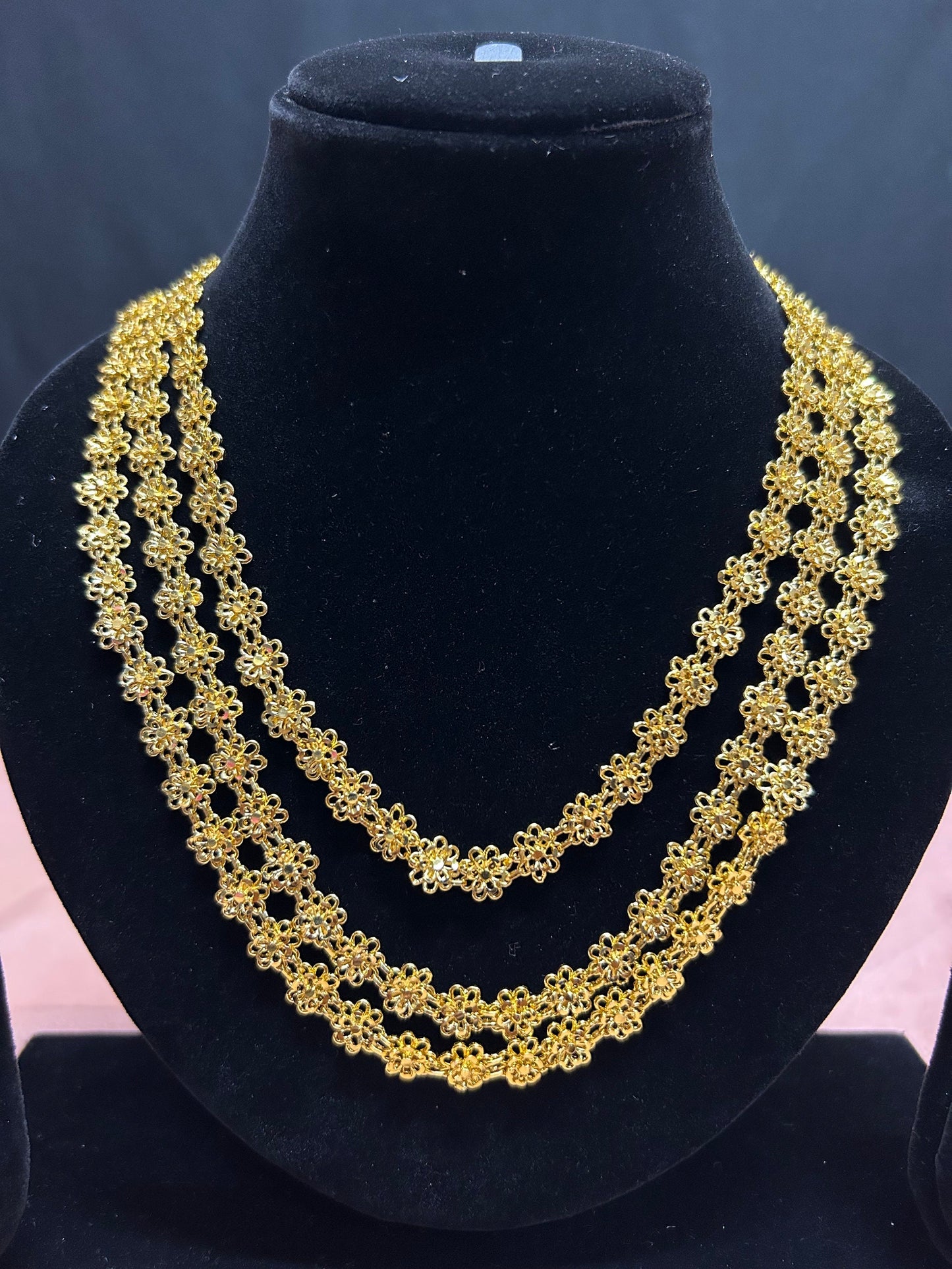 Panchaloha made gold polished grand jewellery set