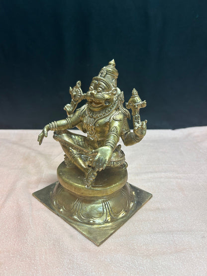 Panchaloha handcrafted Yoga Narasimha swamy