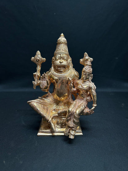 Prasiddh copper idols presents copper idol of lakshminarasimha swamy / lakshmi narasimha swamy