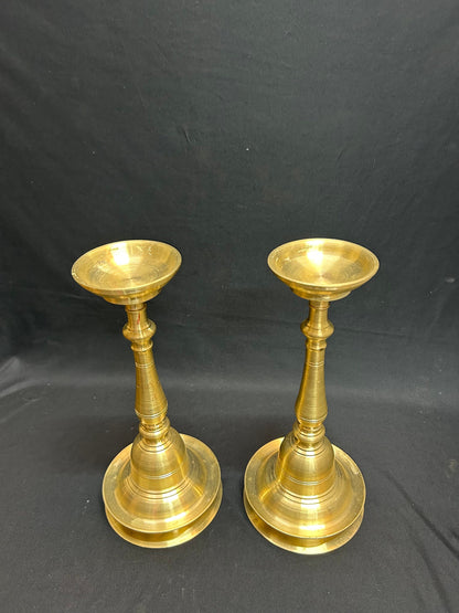 Panchaloha handcrafted solid casted bowl pillar lamp kartnataka style udupi deepa