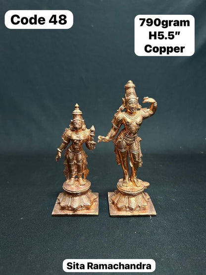 Prasiddh copper idols presents Copper idol of Sita rama