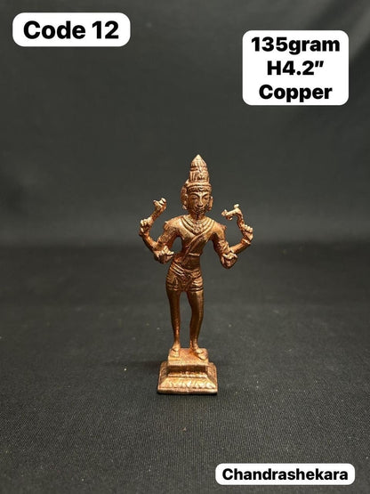 Prasiddh copper idols presents Copper idol of shiva Chandrashekhara