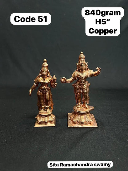 Prasiddh copper idols presents Copper idol of sita ramachandra