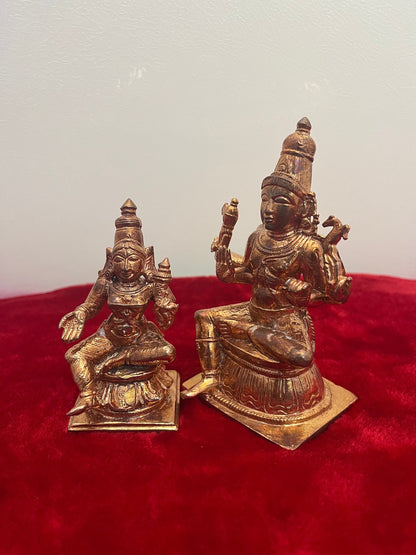 Prasiddh Copper Idols presents copper idol of Parvati Parameshwara Arunachaleshwara Uma