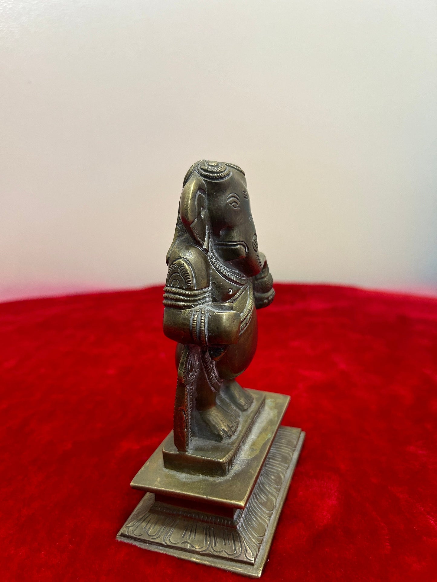 Vintage bronze idol of Gokarna ganapathi , two handed ganapathi