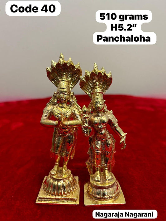 Panchaloha made Nagaraja nagarani idols