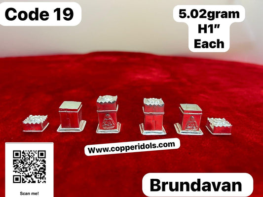 Silver made Brundavan Brindavan miniature model ( set of 2 )