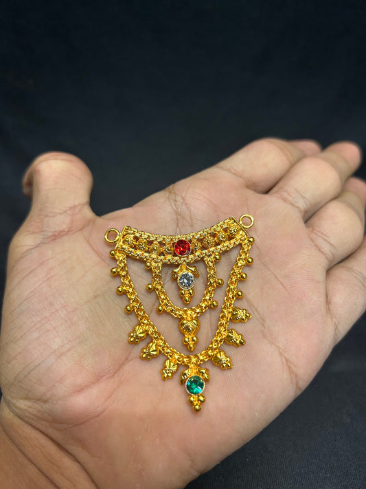 Panchaloha made gold polished kavacha Mala for idols