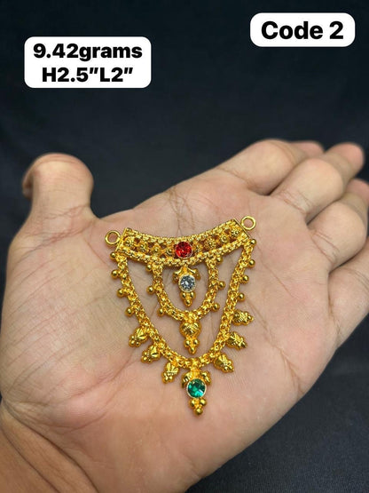 Panchaloha made gold polished kavacha Mala for idols