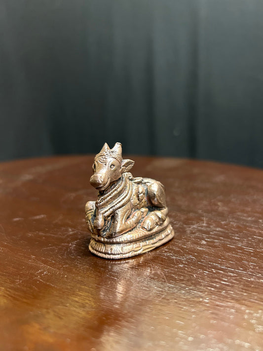 Vintage brass Nandi idol