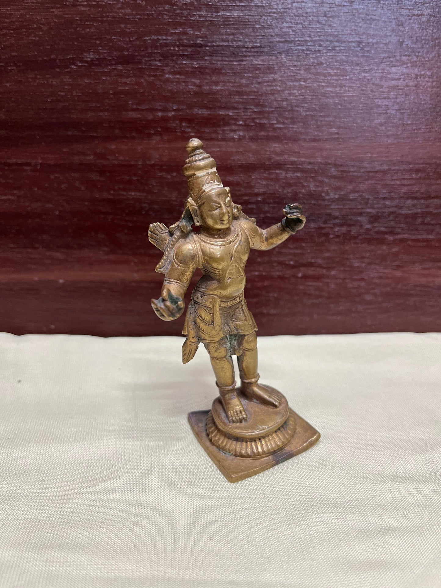 Vintage copper made rama idol