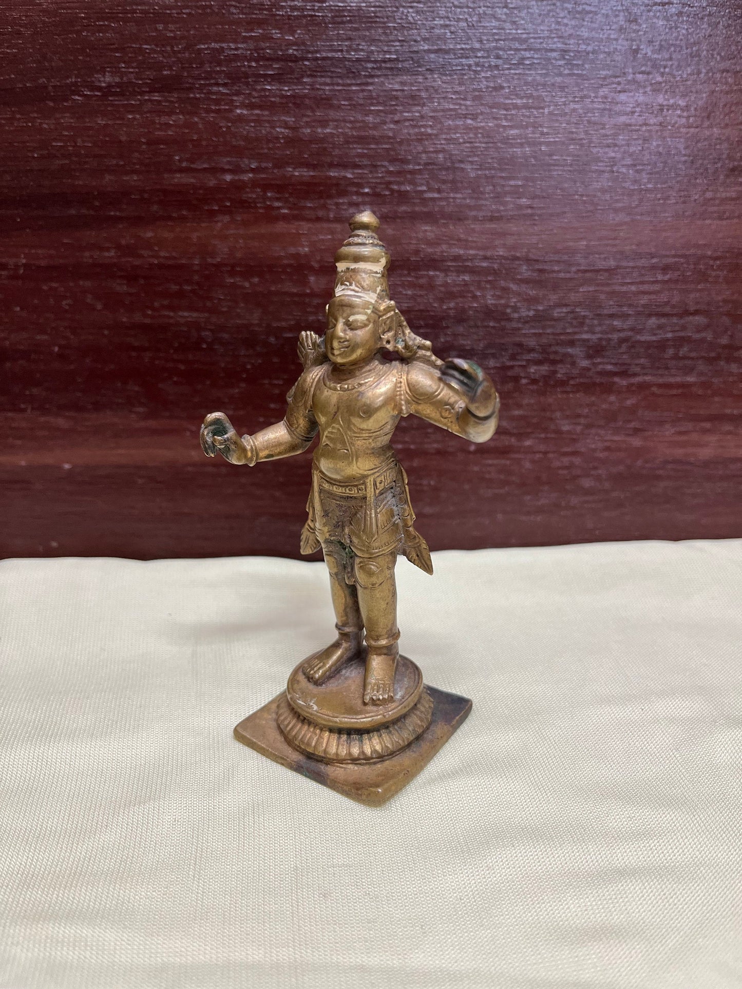 Vintage copper made rama idol