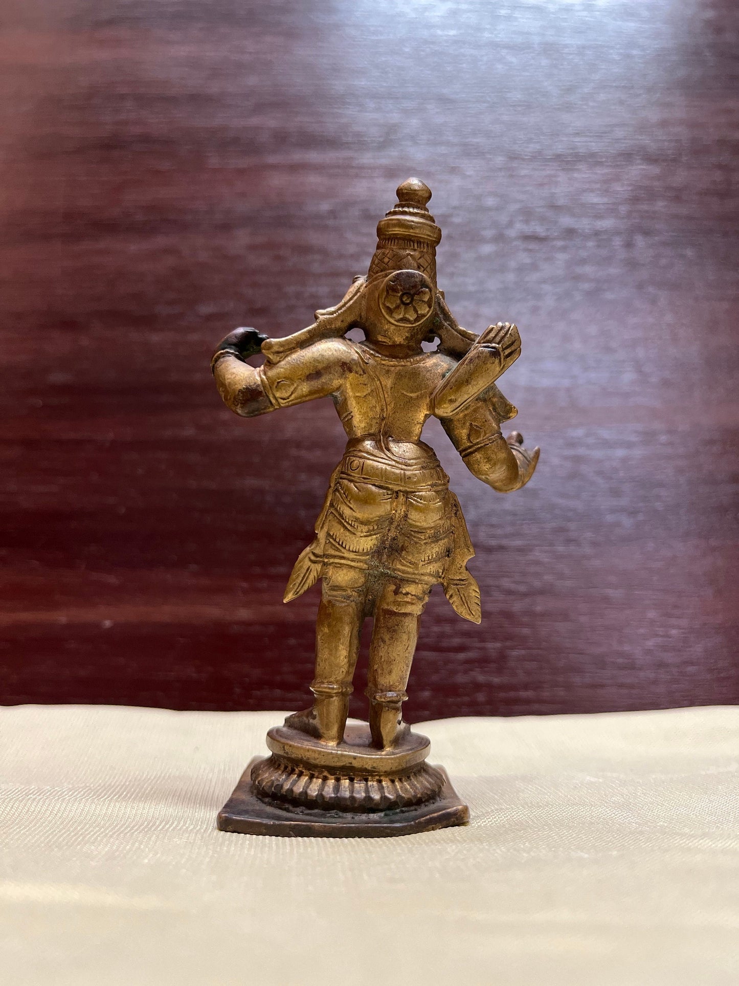 Vintage copper made rama idol