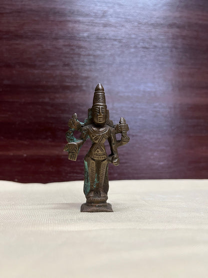 Vintage copper made srinivasa idol