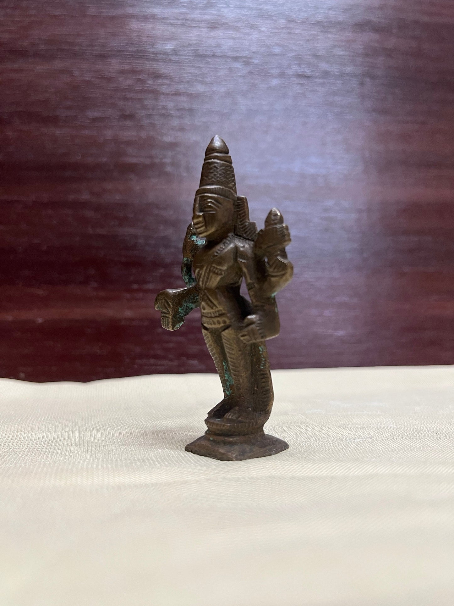 Vintage copper made srinivasa idol