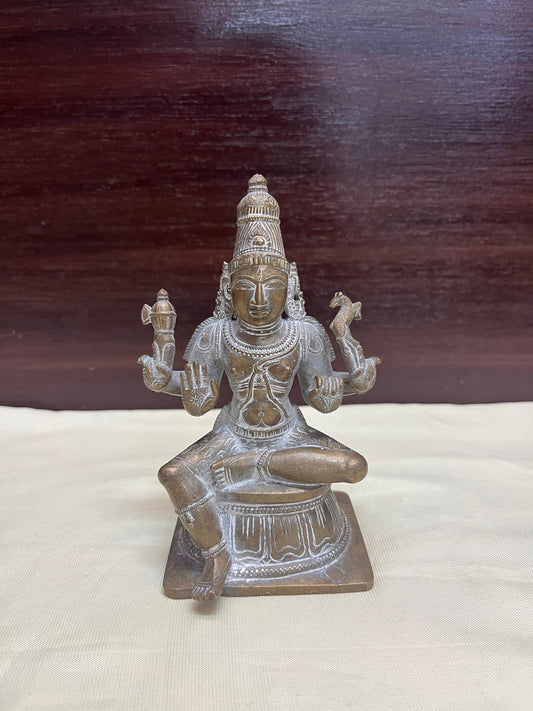 Vintage bronze made idol of Shiva , Chandrashekara from south