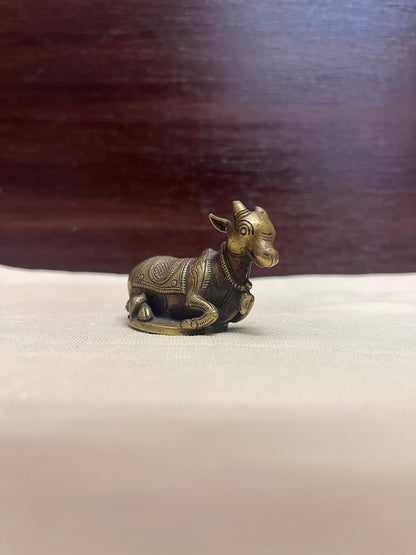 Vintage bronze made nandi idol