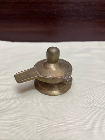 Vintage bronze made shiva linga