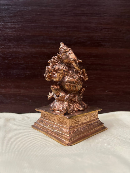 Prasiddh copper idols presents ganapathi on a pedeastal