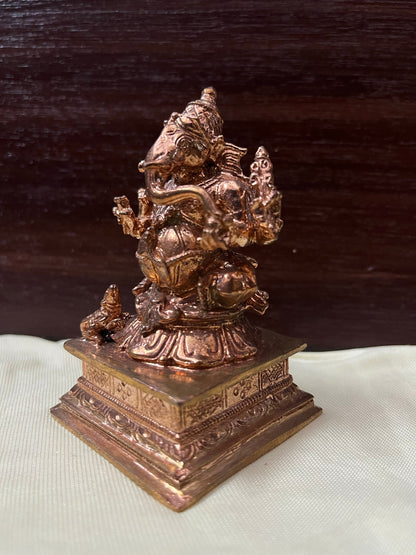 Prasiddh copper idols presents ganapathi on a pedeastal