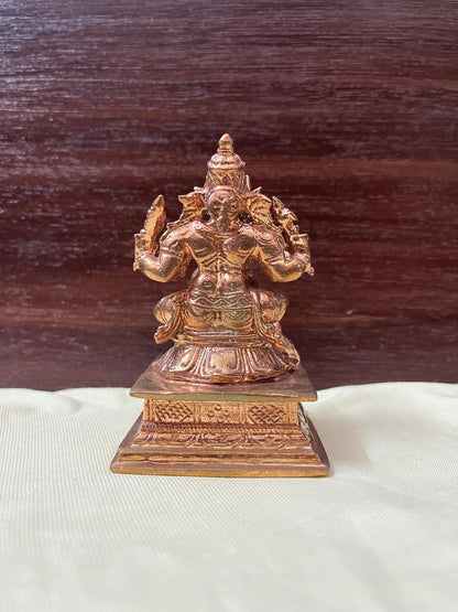 Prasiddh copper idols presents ganapathi on a pedeastal