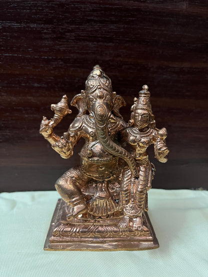 Prasiddh copper idol present copper idol of shakti ganesha / uchishta ganapati