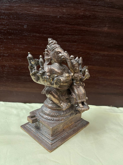 Prasiddh copper idols presents bronze idol of shakthi ganapathi