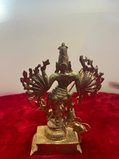 Prasiddh Copper Idols presents panchaloha idol of Mahishasura mardini