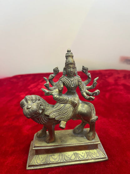 brass made durgadevi / chamundi / vishnodevi / chandi