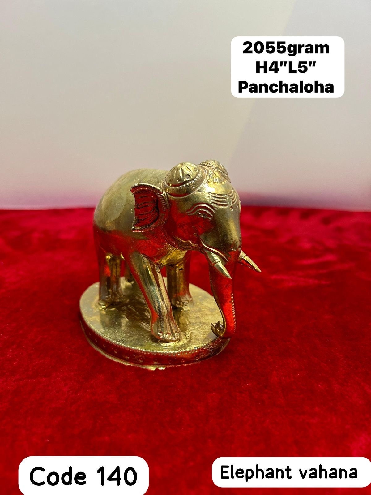 Prasiddh Copper Idols presents panchaloha idol of Elephant Gaja vahanam