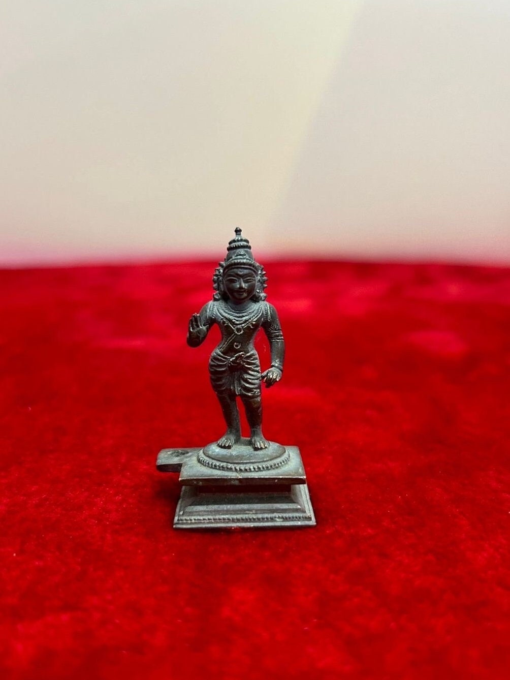 vintage bronze cast Subramanya miniature idol