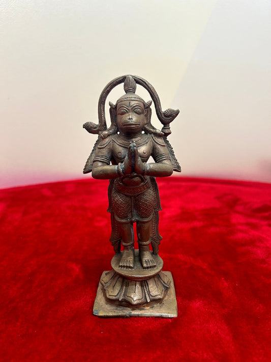 vintage panchaloha cast hanuman in anjali mudra