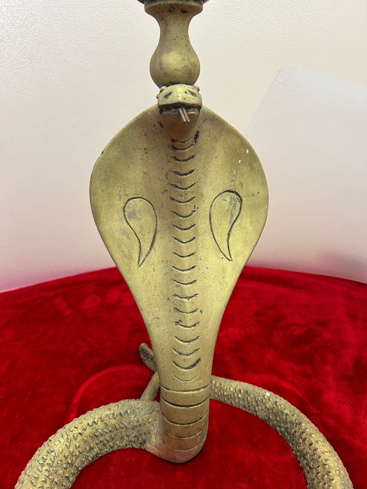 Bronze cast Naga oil lamp from mysore