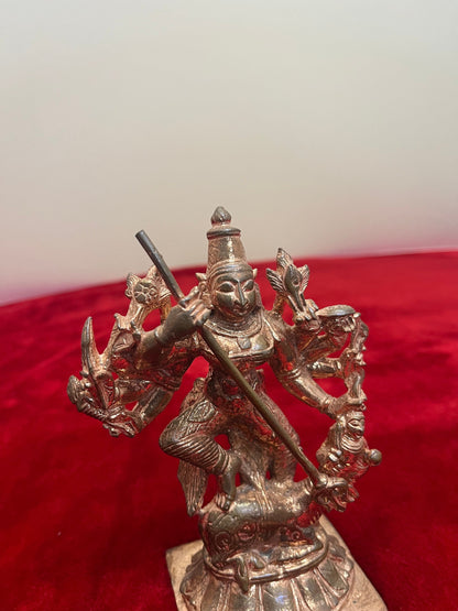 Copper Made Mahishasuramardhini/ Durga/ Kali