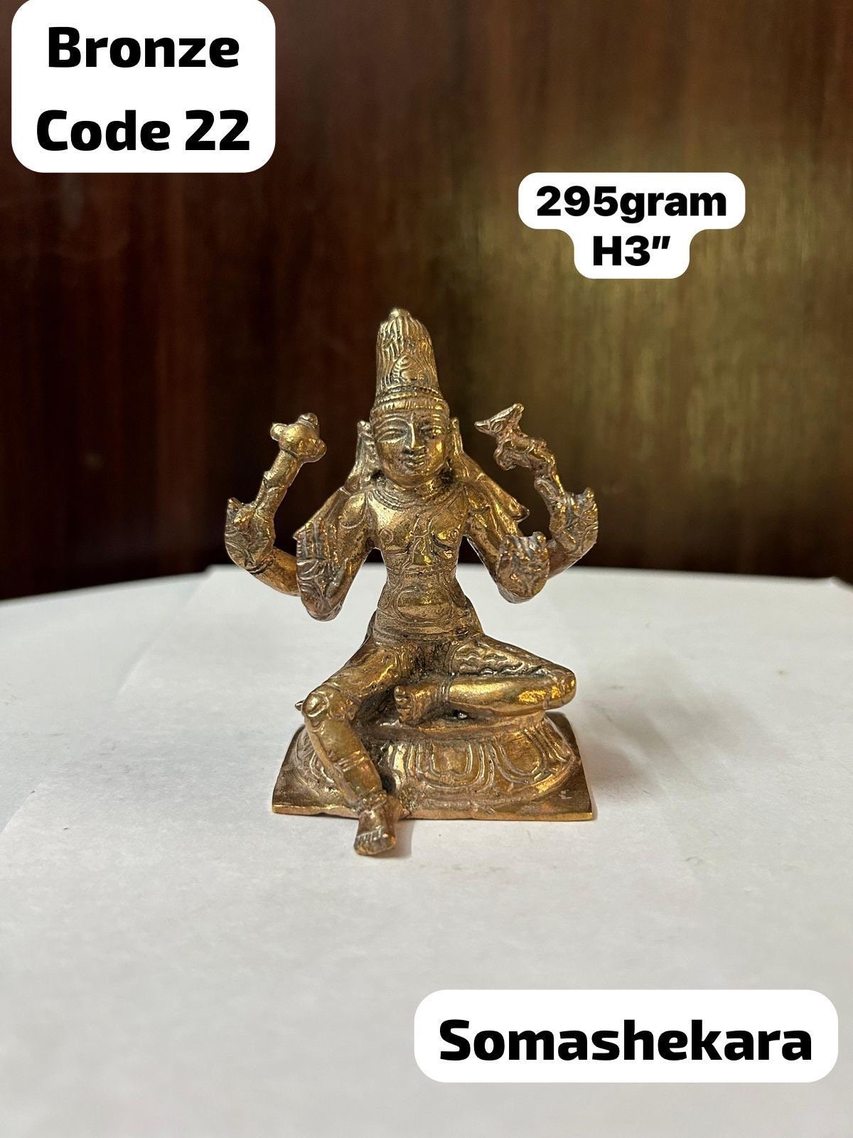 Prasiddh Copper Idols presents bronze made Shiva Idol Somashekara srikanteshwara