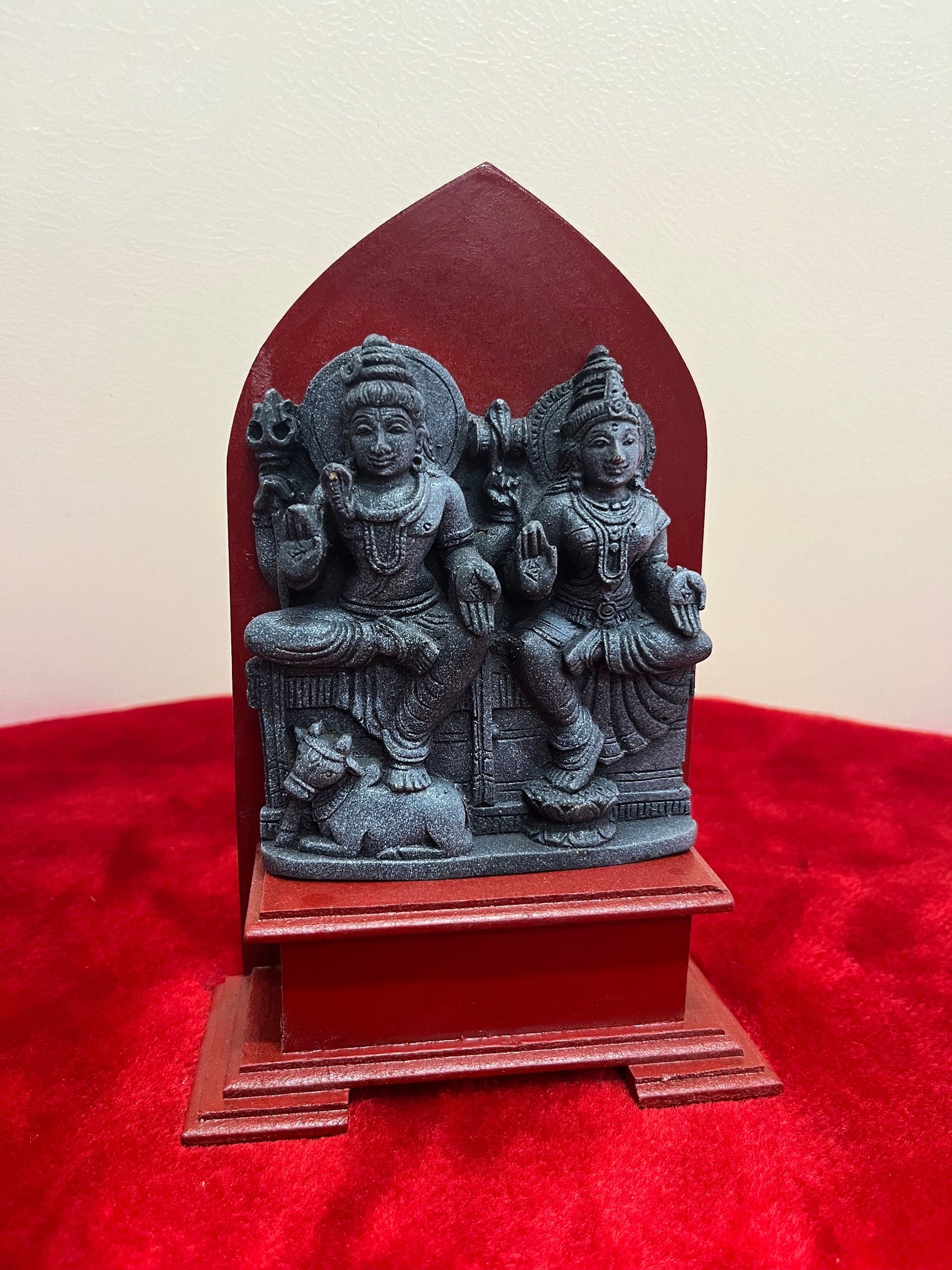 Marble Powder made fine finish old look iconography of Shiva Parvati