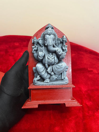 Marble Powder made fine finish old look iconography of Lord Ganesha ganapathi