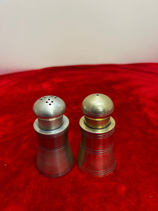 vintage brass cast salt pepper tappers